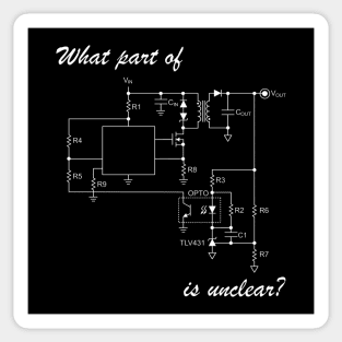 What part of (flyback circuit) is unclear? Sticker